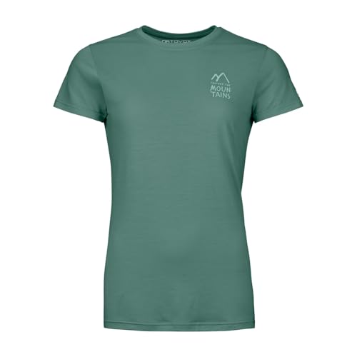 ORTOVOX 120 COOL TEC MTN Duo TS W - Schnell trocknendes, leichtes Shirt mit Merinowolle - GRÜN - Damen - L von ORTOVOX