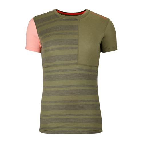 ORTOVOX 185 Rock’N’Wool Short Sleeve W - Vielseitiges, bequemes Shortsleeve aus feiner Merinowolle für Wintertouren - GRÜN - Damen - L von ORTOVOX