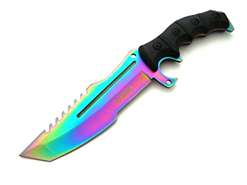 massives & schweres 31cm CS-GO Counter-Strike Fade Rainbow Tracker Messer - Outdoor - Survival - Jagd - Angel - Camping Messer von OS4you