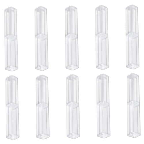 OSALADI 10 Stück Teiliges Klare Kunststoff Pen Wrapping Box Multifunktionale Durchsichtige Stifte Aufbewahrungsbox mit Festem Ring Vielseitig Nutzbar als Geschenkbox oder Display Robust von OSALADI