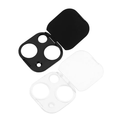 OSALADI 2 Stück Teiliges Kameraschutzglas Kratzfeste und Stoßfeste Phone Lens Cover Transparenter und Schwarzer Schutz für Handyobjektiv Zuverlässiger Schutz vor Kratzern und Stößen von OSALADI