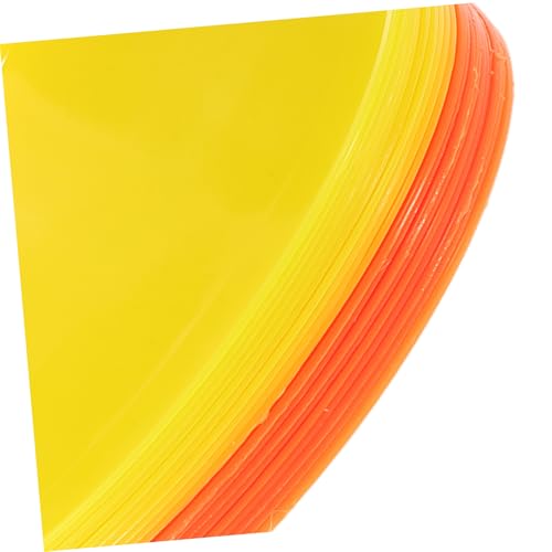 OSOLADY 20 Stück Teiliges Flexible Mini hütchen für Fußballtraining Kleine Runde Markierungsscheiben in Orange und Gelb Kompakt Sicher für Agilitätsübungen und Techniktraining für von OSOLADY