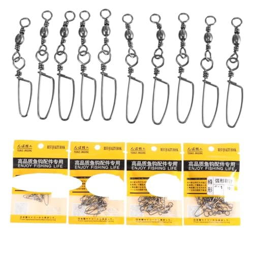OSOLADY 80 Stück Angelwirbel mit Rolling Swivels und Snap Connectoren Korrosionsbeständig für Süß und Brackwasser zum Bassangeln Trolling Jigging und Offshore Fischen OSOLADY 80 Stück Angelwirbel mit Rolling Swivels und Snap Connectoren Korrosionsbeständig für Süß und Brackwasser zum Bassangeln Trolling Jigging und Offshore Fischen von OSOLADY