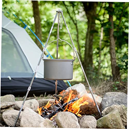OSOLADY Camping Topf für Personen Leichter Outdoor Kochtopf mit Klappbarem Griff für Wandern Camping Picknick und Rucksacktouren Wärmetransfer Robustes Kochgeschirr von OSOLADY