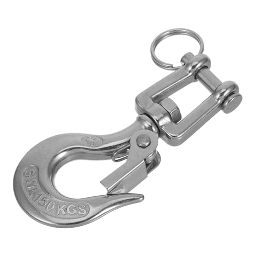 OSOLADY Edelstahl Schwerlast Kettenhaken mit Drehgelenk Robuster Hebehaken Sicherer Anhänger und Boots Haken Tragfähigkeit von OSOLADY