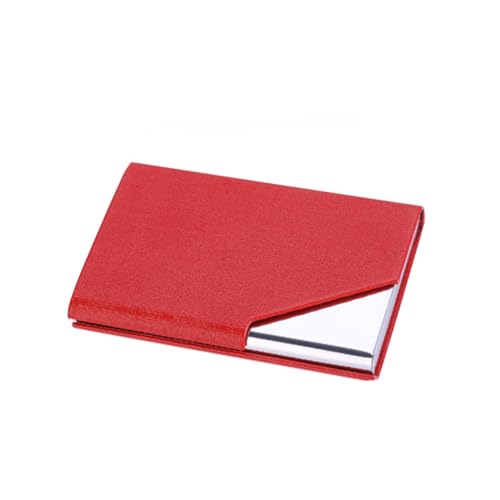 OSOLADY Eleganter Visitenkartenhalter aus Edelstahl und Rotem Pu Leder Kompakte Business case Box mit Robustem Aluminiumgehäuse Tragbarer Namenskartenhalter für Karten und Kreditkarten OSOLADY Eleganter Visitenkartenhalter aus Edelstahl und Rotem Pu Leder Kompakte Business case Box mit Robustem Aluminiumgehäuse Tragbarer Namenskartenhalter für Karten und Kreditkarten von OSOLADY