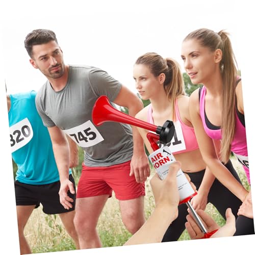 OSOLADY Handliches Rotes Sicherheits Horn Kompressor Lufthorn mit Kräftigem Klang für Sportveranstaltungen Partys und Notfälle Einfach zu Bedienen Tragbares Cheer Air Horn für Lautes von OSOLADY