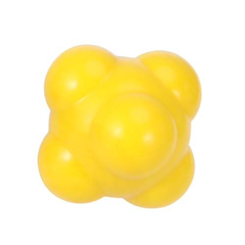 OSOLADY Reaktionsball Sechseckig Gelb Agility Training Ball Baseball Trainingsgerät Mittlerer Schwierigkeitsgrad Hand Auge Koordination Verbessern Sportgerät von OSOLADY