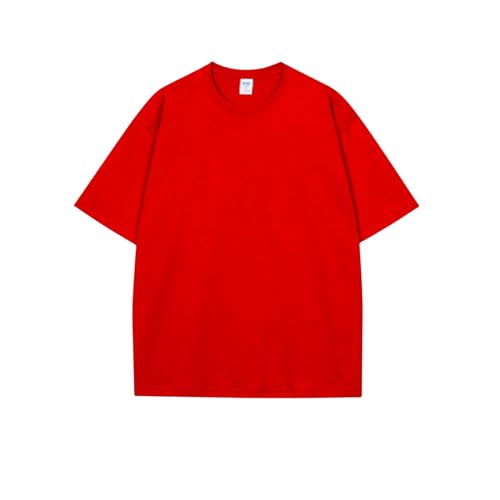 OTBEHUWJ T-Shirts für Damen Übergroße T-Shirts Für Frauen Unisex Lässig T-Shirts Top-T-Shirt-Kleidung-Rot-4Xl von OTBEHUWJ