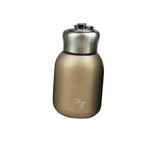 OTBEHUWJ Tasse Mini -Kaffee -Vakuumflächen Edelstahl Thermoskolben Tragbare Reisenwasserflasche Mit Deckelbechern-300 Ml-Gold von OTBEHUWJ