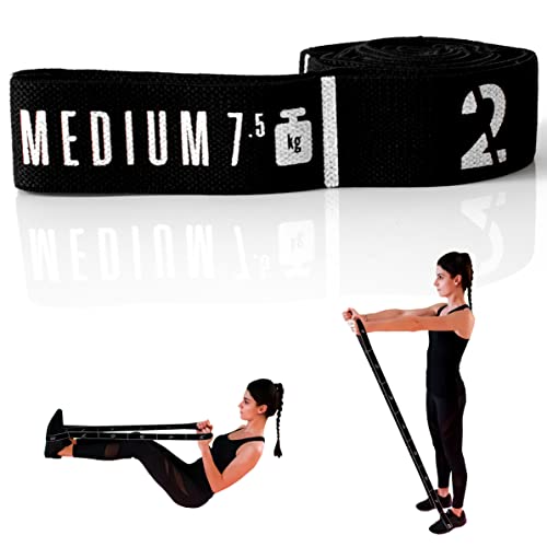 OTHERSPORTS® Fitnessband Medium Widerstandsband mit 8-Schlaufen Fitnesstraining, Gymnastik, Yoga und Reha Übungen von OTHERSPORTS