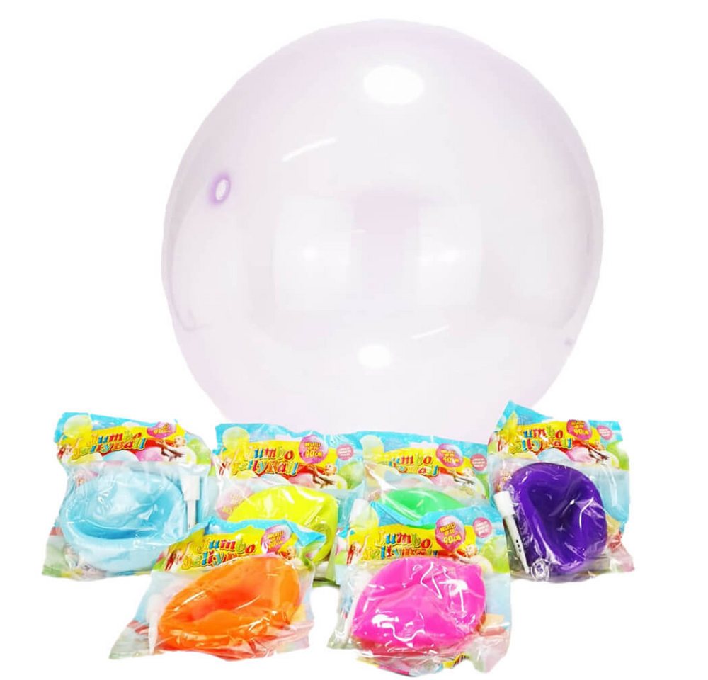 BEMIRO Aufblasbares Bällebad Blasenball - Gummiball mit Aufblasröhrchen von Bemiro