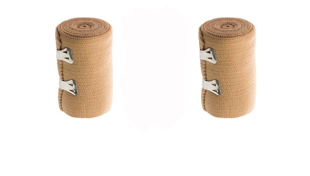 FIGO Bandage 2 Stück Elastikbandage 7,5 cm x 115 cm (Set, 2-tlg., Elastikbandagen), Stützbandage Sportbinde Fixierverband von FIGO