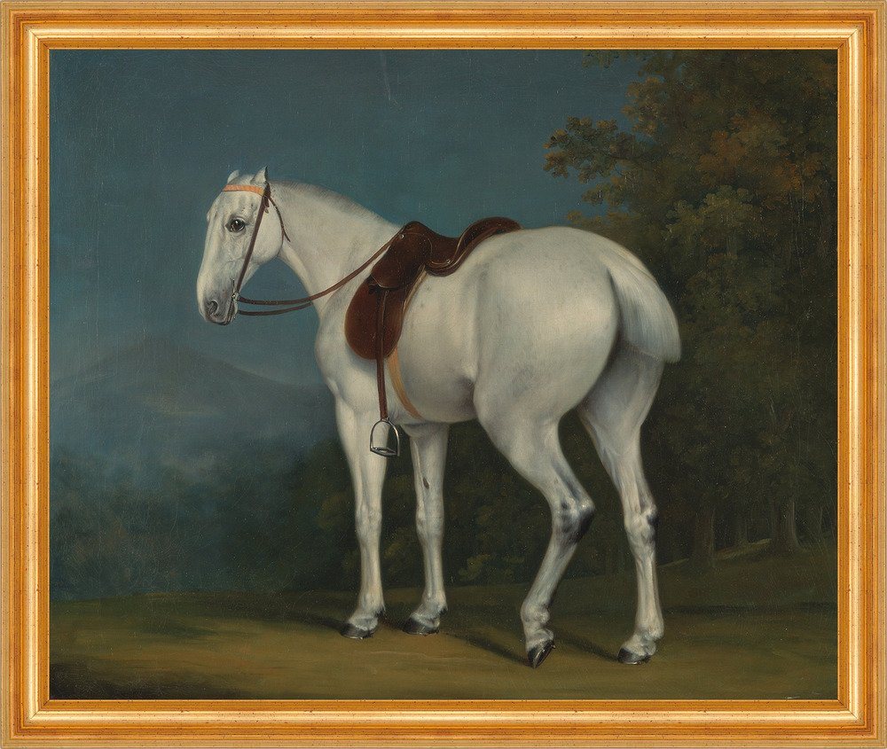 Kunstdruck A Ladys Grey Hunter Jacques-Laurent Agasse Pferde Zaumzeug B A3 02348, (1 St) von OTTO