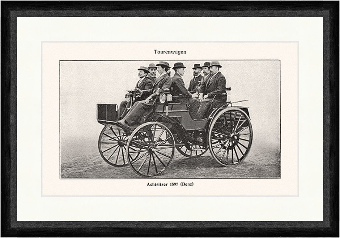 Kunstdruck Achtsitzer 1897Tourenwagen Zweizylinder Speichenrad Faks Sport 009, (1 St) von OTTO