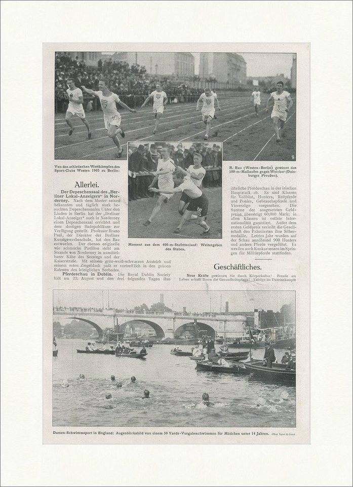 Kunstdruck Athletische Wettkämpfe Sport Club Westen 1905 Berlin 100 m Lauf SP 103, (1 St) von OTTO
