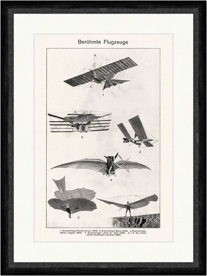 Kunstdruck Berühmte Flugzeuge Drachenflieger Braunbeck Faks Sport 361, (1 St) von OTTO