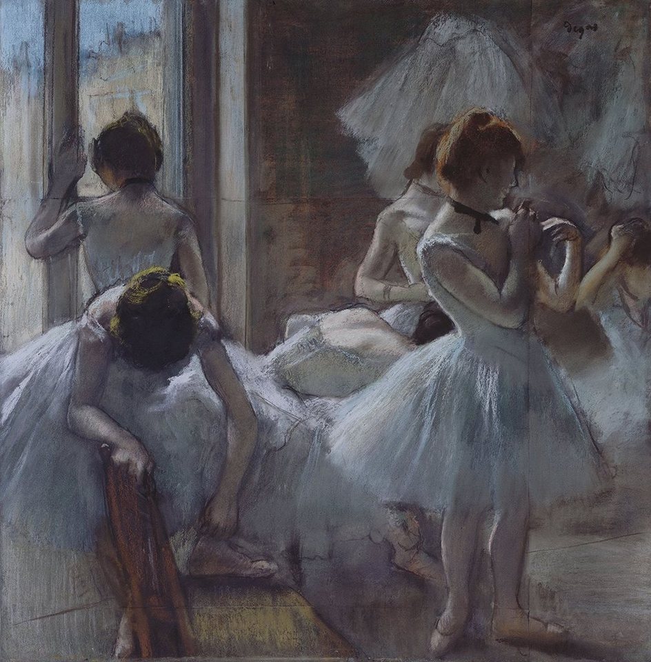 Kunstdruck Dancers Edgar Degas Tänzerinnen Ballett Tütü Frauen Kleider Umkleide B, (1 St) von OTTO