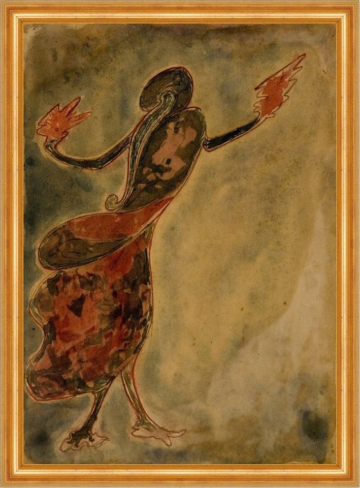 Kunstdruck Dancing Woman Rabindranath Thakur Tanzen Frauen Abstrakt Kleid B A3 03, (1 St) von OTTO