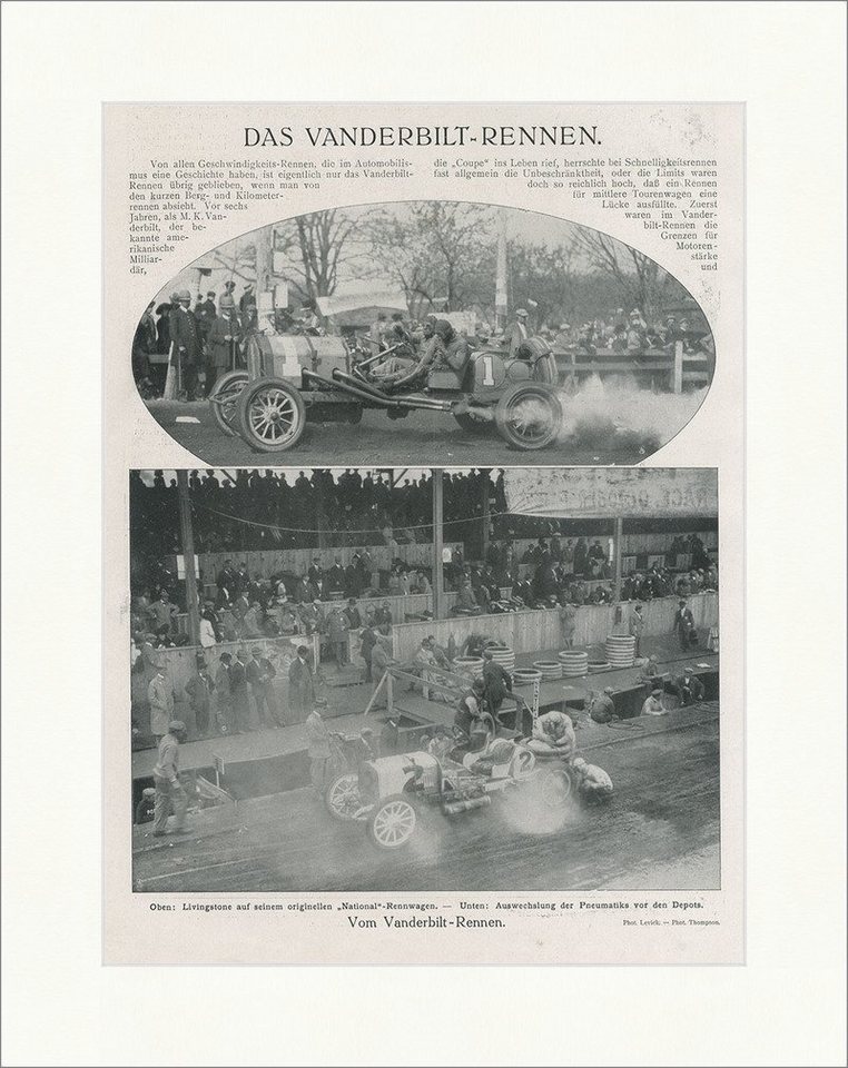 Kunstdruck Das Vanderbilt Rennen Automobil National Rennwagen Pneumatik Faksimile, (1 St) von OTTO