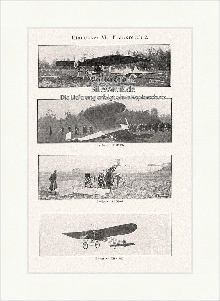 Kunstdruck Eindecker Blanc Bleriot 1907 1909 Luftschiff Braunbeck Foto Sport Lexi, (1 St) von OTTO