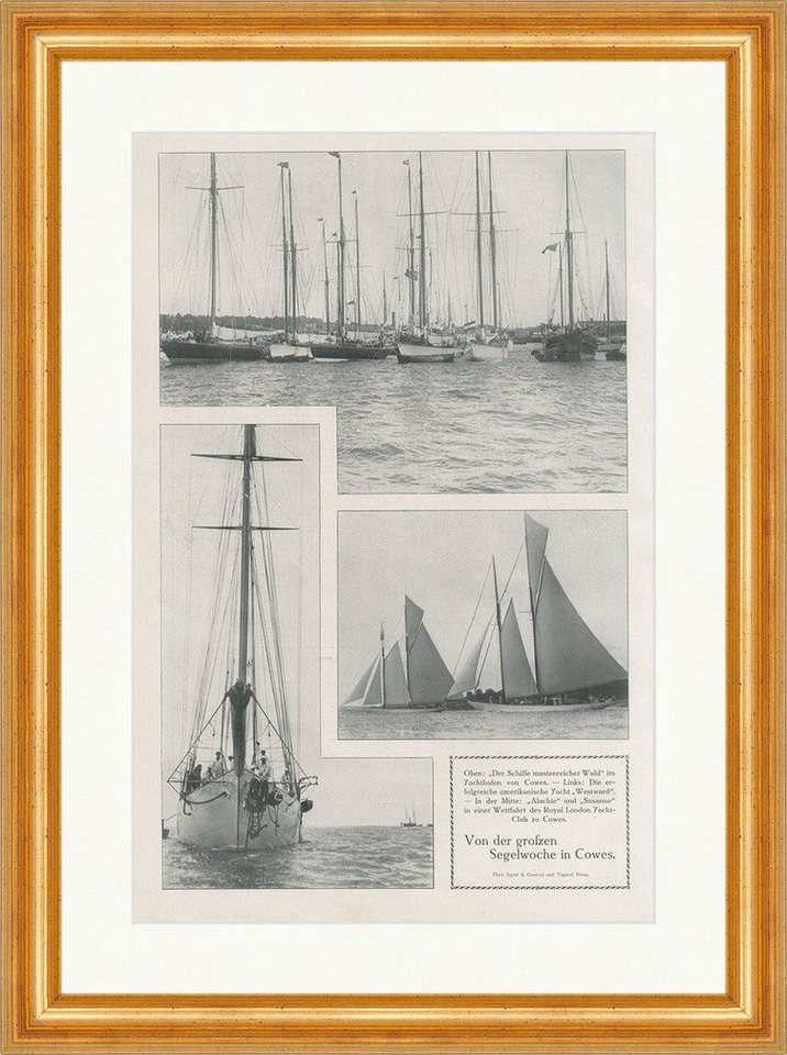Kunstdruck Große Segelwoche in Cowes London Yacht Westward Alachie Faksimile SP 1, (1 St) von OTTO