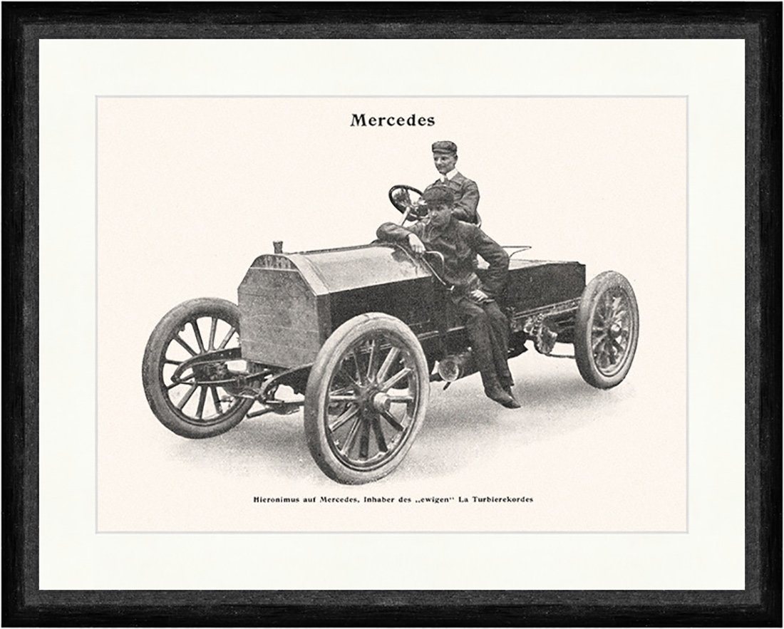 Kunstdruck Hieronimus auf Mercedes La Turbierekord Braunbeck Foto Faks Sport 099, (1 St) von OTTO