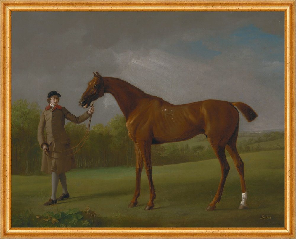 Kunstdruck Lustre, held by a Groom George Stubbs Pferde Führen Tiere Halfter B A2, (1 St) von OTTO