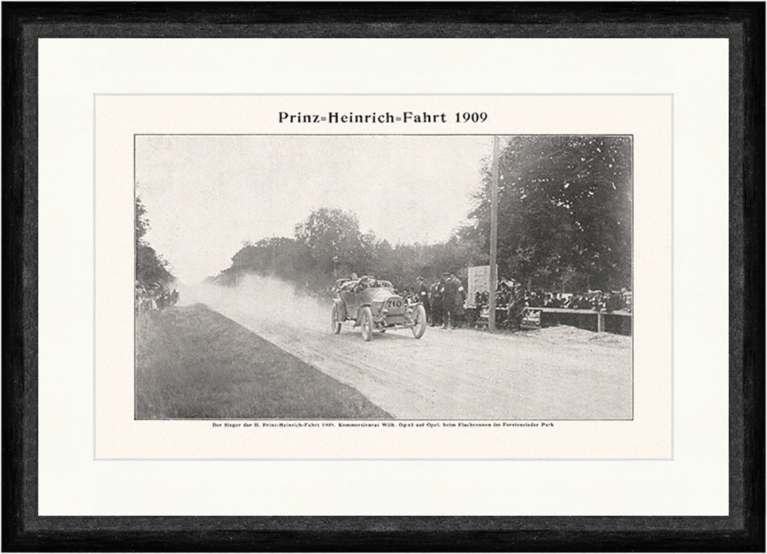 Kunstdruck Prinz Heinrich Fahrt 1909 Opel Flachrennen Braunbeck Faks Sport 119, (1 St) von OTTO