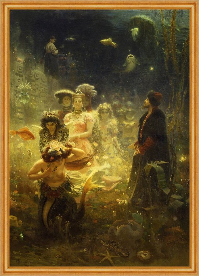 Kunstdruck Sadko Ilja Jefimowitsch Repin Fische Meer Meerjungfrauen Ball B A2 023, (1 St) von OTTO