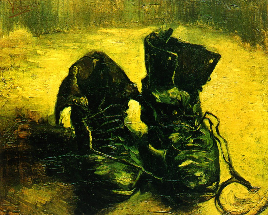 Kunstdruck Schuhe Schnürsenkel abgelaufen Impressionismus van Gogh A3 048, (1 St) von OTTO