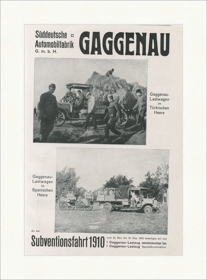 Kunstdruck Süddeutsche Automobilfabrik Gaggenau Lastwagen Subventionsfahrt SP 472, (1 St) von OTTO