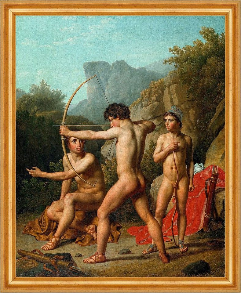 Kunstdruck Three Spartan boys practising archery Eckersberg Bogen Sport B A3 0117, (1 St) von OTTO