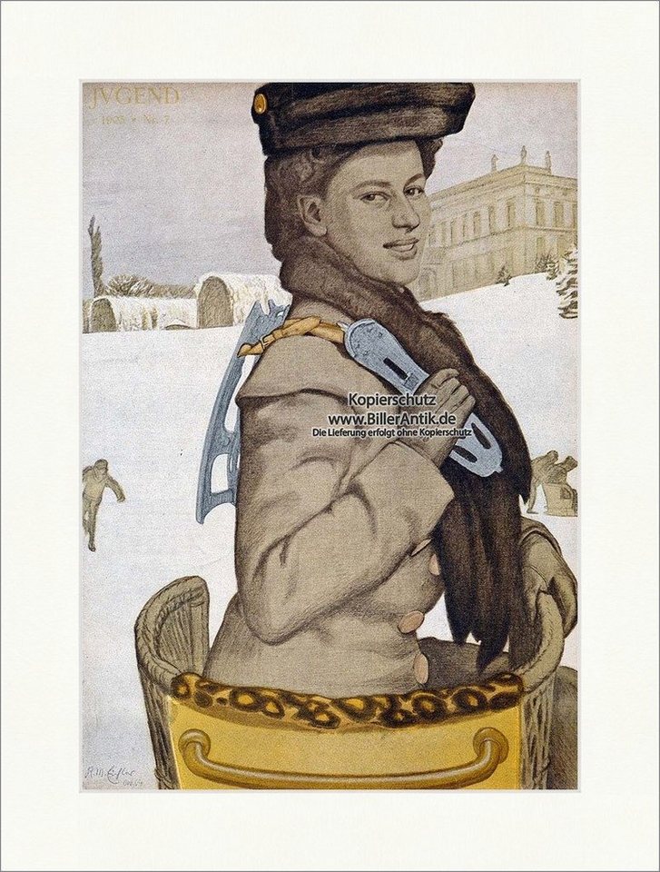 Kunstdruck Titelseite der Nummer 7 von 1905 Reinhold Max Eichler Schlittschuhe Ju, (1 St) von OTTO