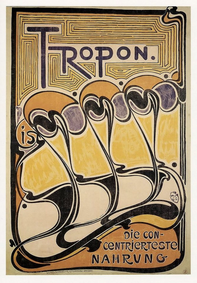 Kunstdruck Tropon Werbung Eiweiß Konzentrat Kunst Henry van de Velde Werbung 1140, (1 St) von OTTO