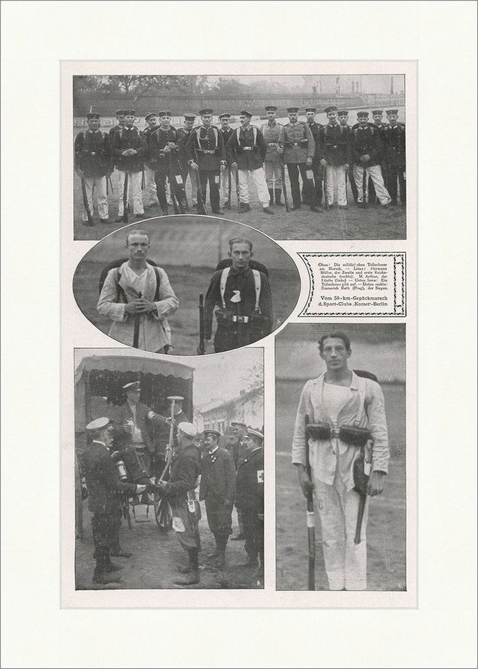 Kunstdruck Vom 50-km-Gepäckmarsch d. Sport-Clubs Komet, Berlin 1909 Sport F_Vinta, (1 St) von OTTO