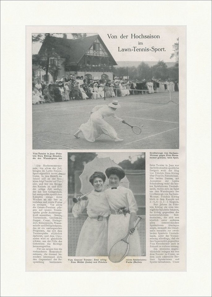 Kunstdruck Von der Hochsaison im Lawn Tennis Sport Köring Wanderpreis Weimar SP 1, (1 St) von OTTO