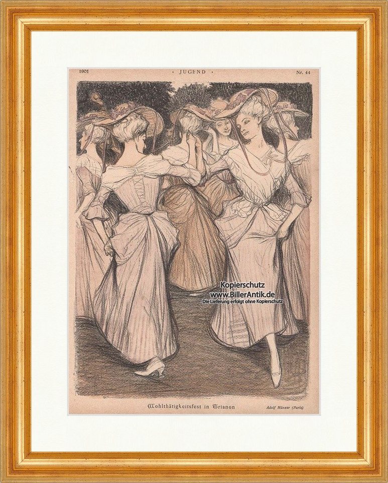 Kunstdruck Wohltätigkeitsfest in Trianon Adolf Münzer Frauen Tanz Kleid Jugend 16, (1 St) von OTTO