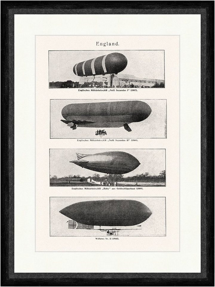 Kunstdruck Zeppelin England Nulli Secundus Luftschiff Braunbeck Faks Sport 315, (1 St) von OTTO