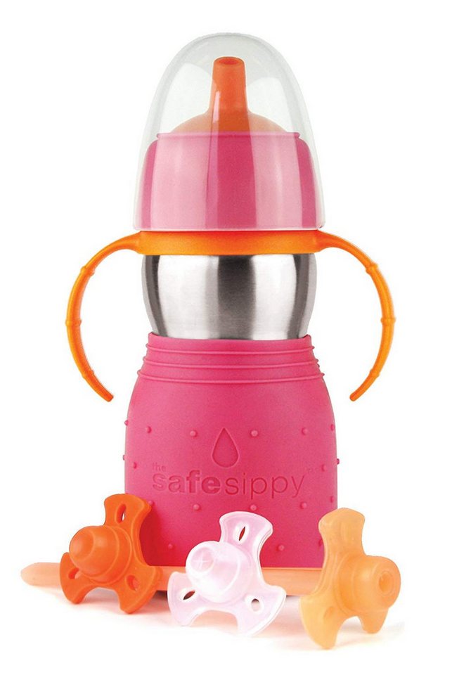 Trinkflasche Baby Trinkflasche Edelstahl Trinkschnabel in Strohhalm Form Pink von OTTO