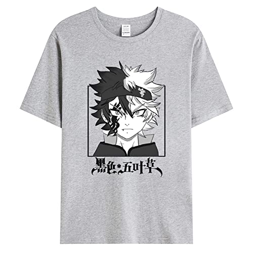 OUHZNUX Black Clover Print Herren Damen Asta T-Shirt Anime Manga Baumwolle T-Shirt Unisex Oversized Streetwear T-Shirt Tops Xxs-3Xl von OUHZNUX