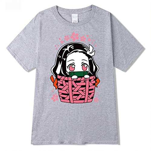 OUHZNUX Demon Slayer Herren T-Shirt Kamado Nezuko Print T-Shirt Lockeres Mädchen-Nettes Sommer-T-Shirt Xxs-3Xl von OUHZNUX