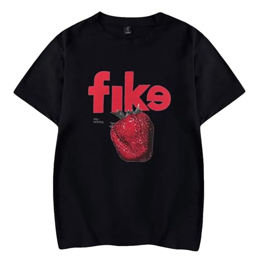 OUHZNUX Dominic Fike Merch-T-Shirt 2D Singer Bedrucktes Kurzarm Harajuku Hip Hop Top Lockeres Sommer Tshirt Lustige Streetwear Für Männer Und Frauen XXS-4XL-Black||XXS von OUHZNUX