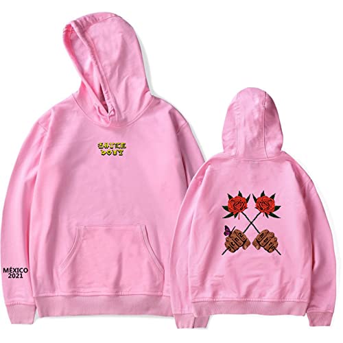 OUHZNUX Eladio Carrion Hoodie Hip Hop Rose Print Sweatshirts Herren/Damen Street Tops Hip Hop Fans Hoodied Fashion Unique Hooded Xs-4Xl von OUHZNUX