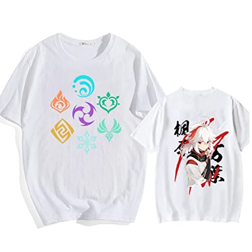 OUHZNUX Genshin Impact Gaming T-Shirt, Kaedehara Kazuha Print Kurzarm-Sweatshirt, Unisex Casual Fashion Sweatshirt Top (S-4XL) von OUHZNUX