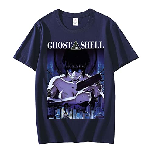 OUHZNUX Ghost In The Shell T-Shirt Mit Charakterdruck, Mode, Locker, Lässig, Bequem, Anime, Kurzarm-Pullover, Hip Hop, Lässig, Unisex, Sport-Top (XS-3XL) von OUHZNUX