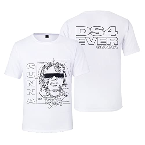 OUHZNUX Gunna Ds4Ever 3D Merch T-Shirt Unisex Kurzarm Damen Herren T-Shirts Hip Hop Rapper Jugendlich Streetwear Xs-4Xl von OUHZNUX