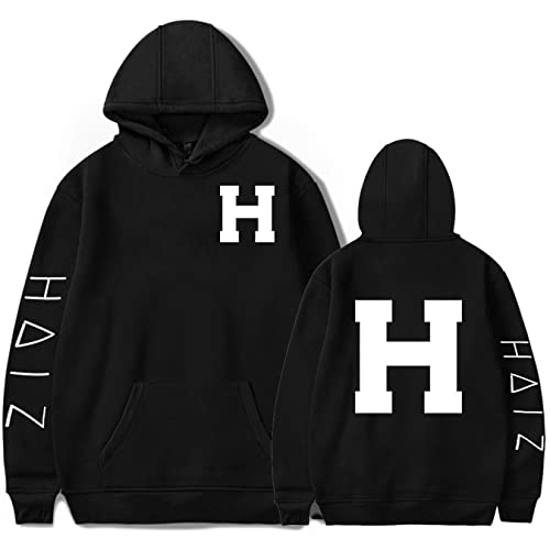 OUHZNUX Hailee Steinfeld Letter Print Hoodie, Social Star Harajuku 2D Sweatshirt, Streetwear Hip Hop Fashion Fan Pullover (2XS-4XL) von OUHZNUX