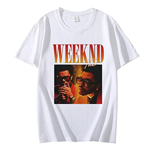 OUHZNUX Herren The Weeknd X VLONE The Weeknd T-Shirt 90Er Jahre Vintage Unisex Schwarz Baumwolle T-Shirt Mann Frau Top Punk Kleidung Xxs-3Xl von OUHZNUX