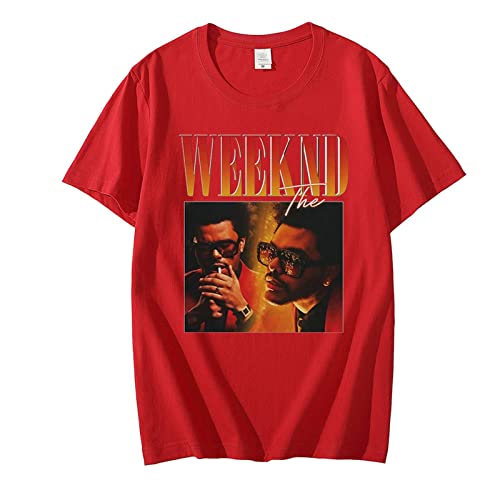OUHZNUX Herren The Weeknd X VLONE The Weeknd T-Shirt 90Er Jahre Vintage Unisex Schwarz Baumwolle T-Shirt Mann Frau Top Punk Kleidung Xxs-3Xl von OUHZNUX